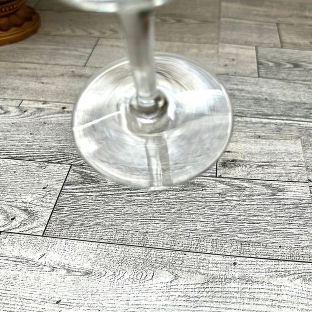 Libbey Mid Century Gold Leaf Stemmed Wine Glasses Set of 4